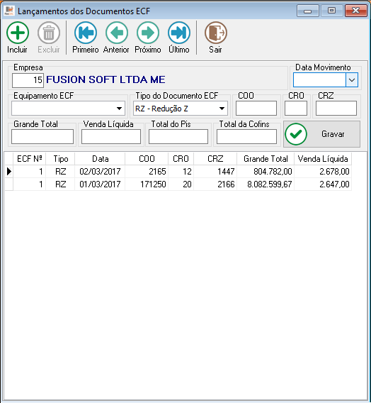 Documentos ECF