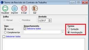Termo de Rescisão do Contrato de Trabalho