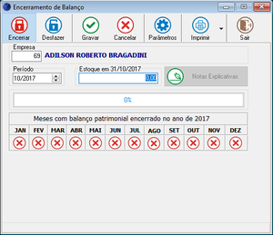 Encerramento de balanço